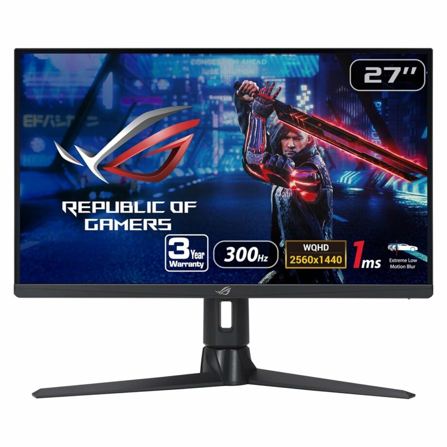 Asus ROG Strix XG27AQMR 27" IPS 2K 300Hz 1ms (GTG), HDR10, DCI-P3 97% & sRGB 120%, 10Bit, G-Sync Compatible w/ Ergonomic Stand Gaming Monitor