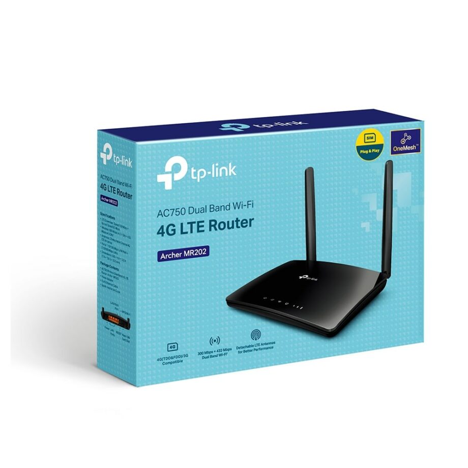 TP-Link AC750 Wireless Dual Band 4G LTE Router (Archer MR202)