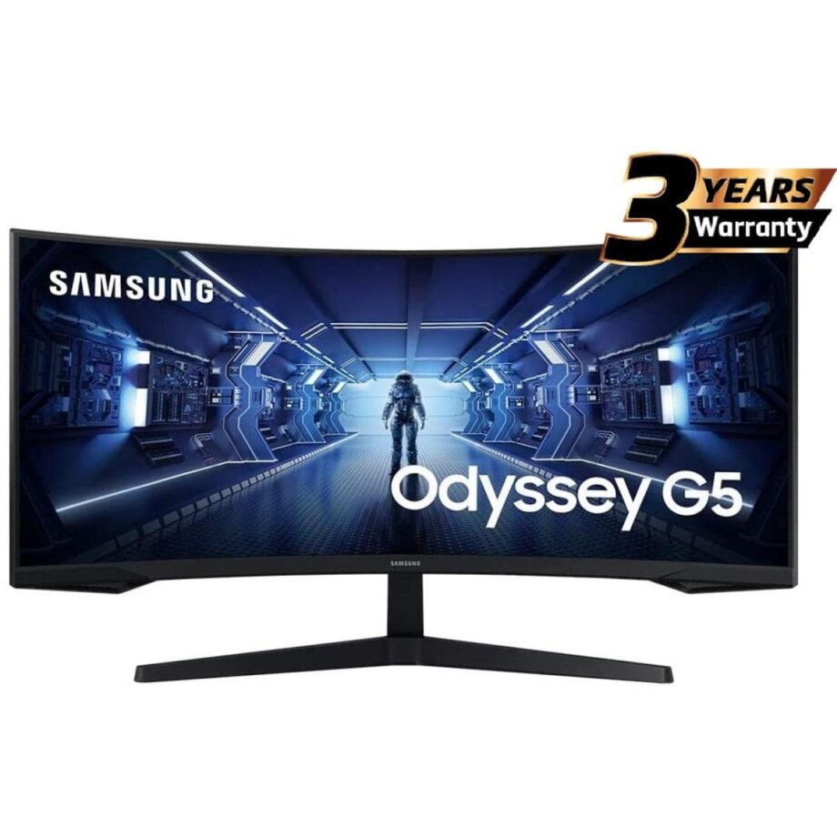 Samsung Odyssey G5 34" Ultra Wide 2K (3440 X 1440) VA, HDR10, 165Hz, 1ms, FreeSync Premium 1000R Curved Gaming Monitor