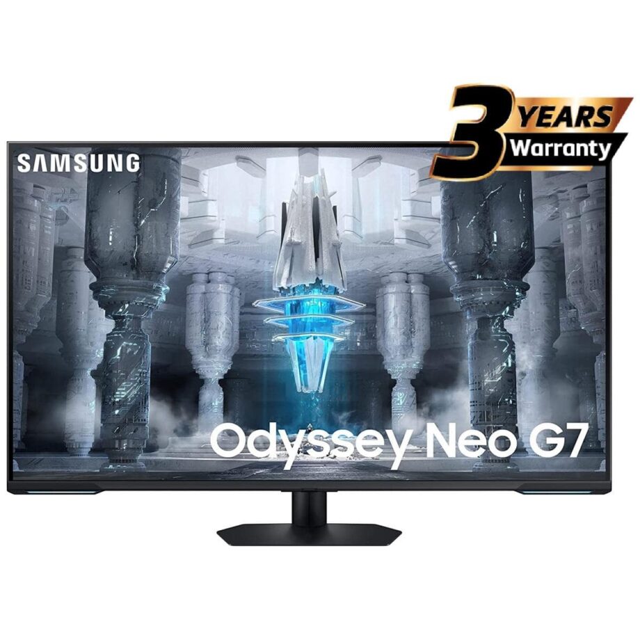 Samsung Odyssey Neo G7 43" (CG700) Smart Tizen 4K UHD, HDMI 2.1, VA Quantum Matrix Mini-Led, 144Hz, 1ms, HDR10+,10Bit, 95% DCI Coverage, FreeSync w/ Core Sync & Speakers Flat Gaming Monitor