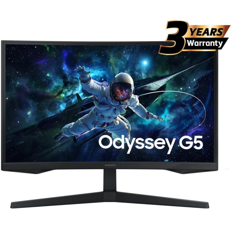 Samsung Odyssey G5 27" (CG55) VA 2K QHD 1440P, 165Hz, 1Ms, HDR10, 1000R Curved Gaming Monitor