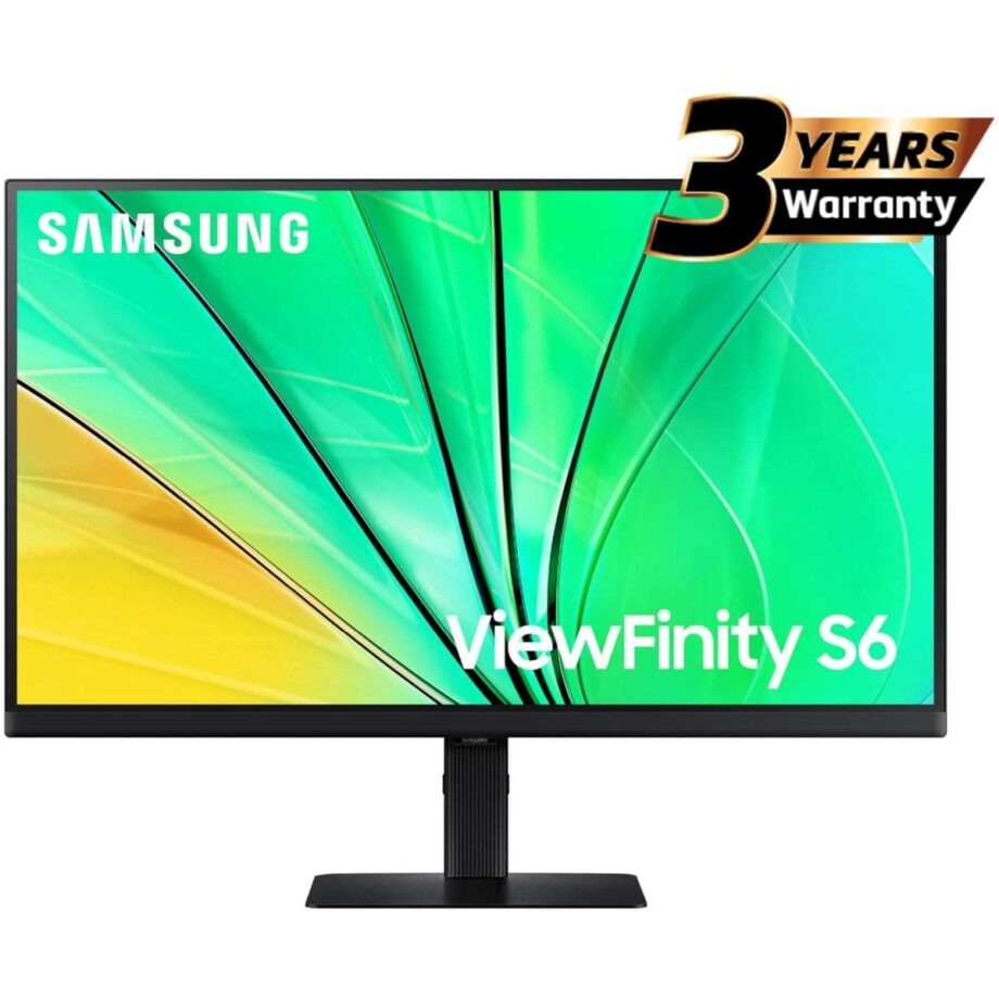 Samsung ViewFinity S6 (D606) 27" 2K QHD IPS, 100Hz,10 Bit, HDR10, sRGB 99% w/ Ergonomic Stand & Ultrathin Bezel Display Flat Business Monitor