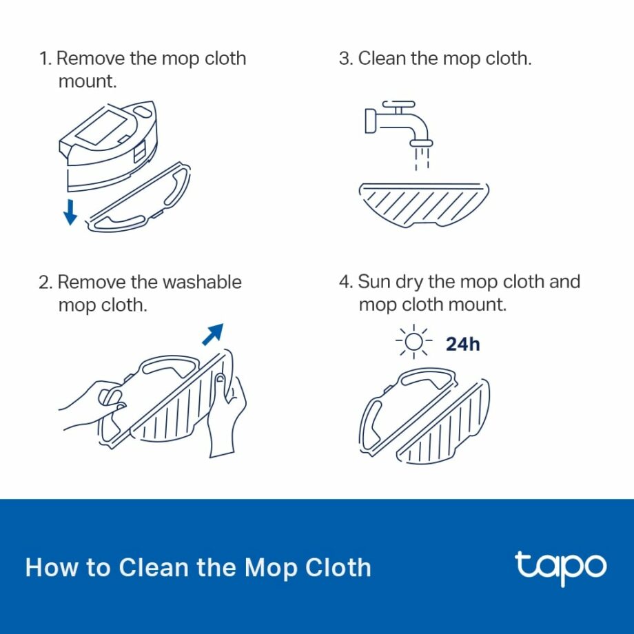 TP-Link Tapo RVA300 Robot Vacuum Washable Mop Cloth