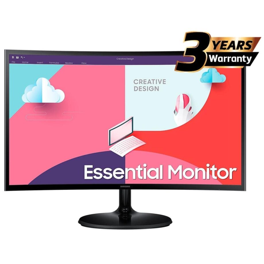 Samsung 24" (C360) Full HD VA, 75Hz AMD FreeSync Eye Saver Mode & Flicker Free Curved Monitor