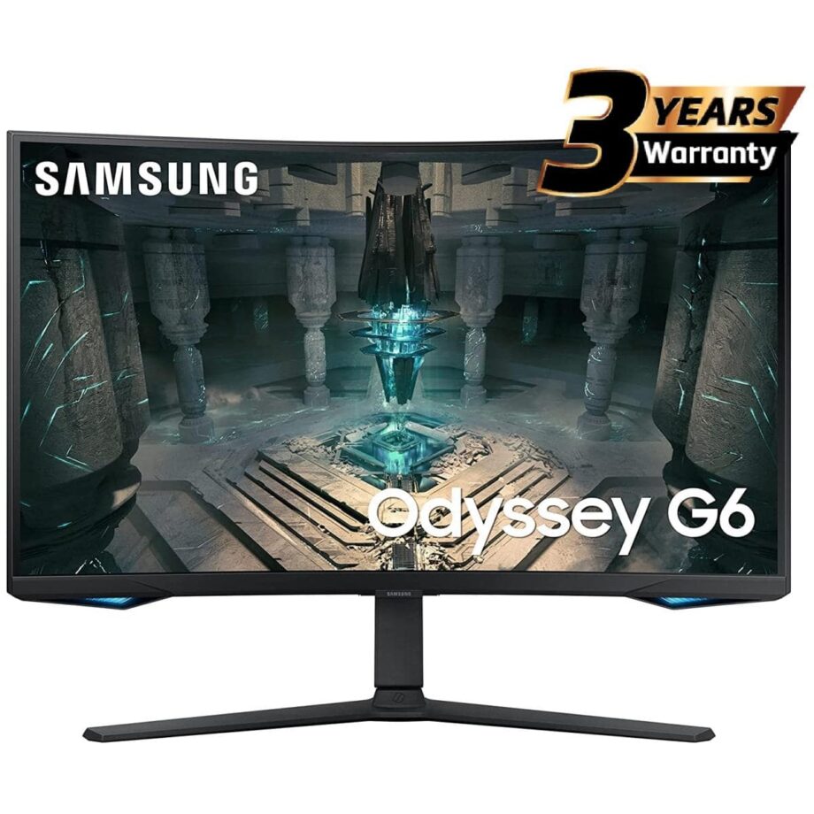 Samsung Odyssey G6 (BG650) Smart Tizen 27" VA 2K 1440P 240Hz 1ms(GTG), HDR600, 95% DCI Coverage, 10Bit, HDMI 2.1, FreeSync w/ Speakers & Ergonomic Stand Curved Gaming Monitor