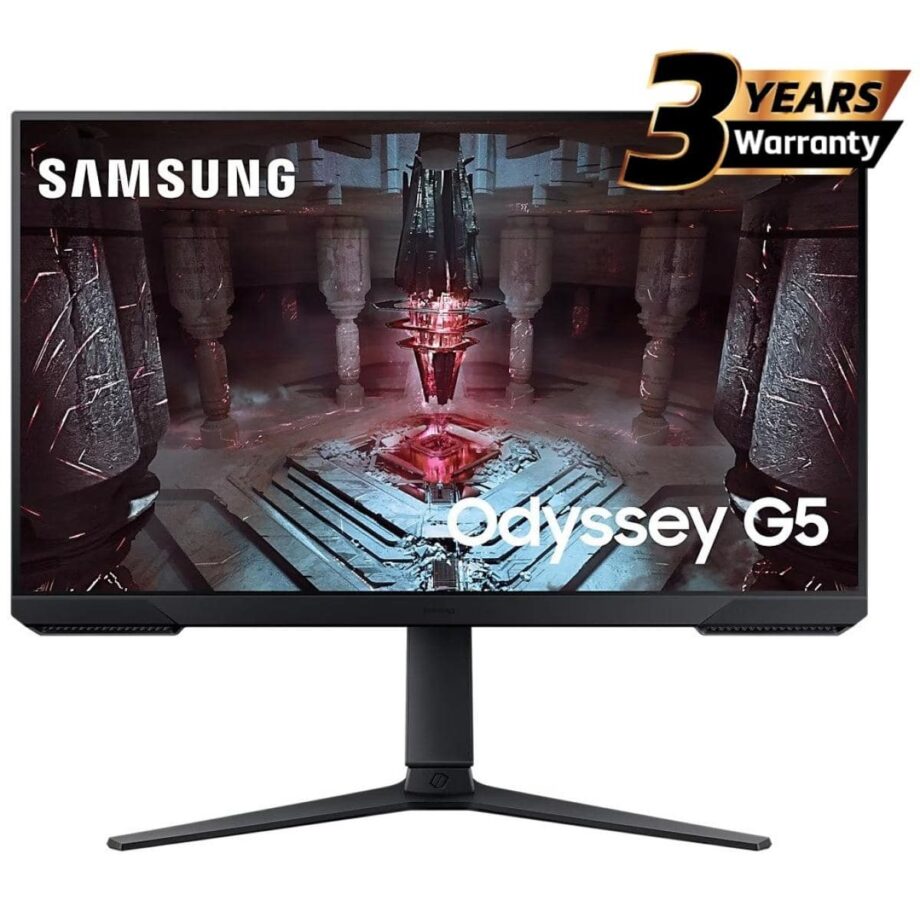 Samsung Odyssey G5 27" (CG510) VA 2K QHD 1440P, 165Hz, 1Ms, HDR10, Flat Gaming Monitor with Adjustable Stand