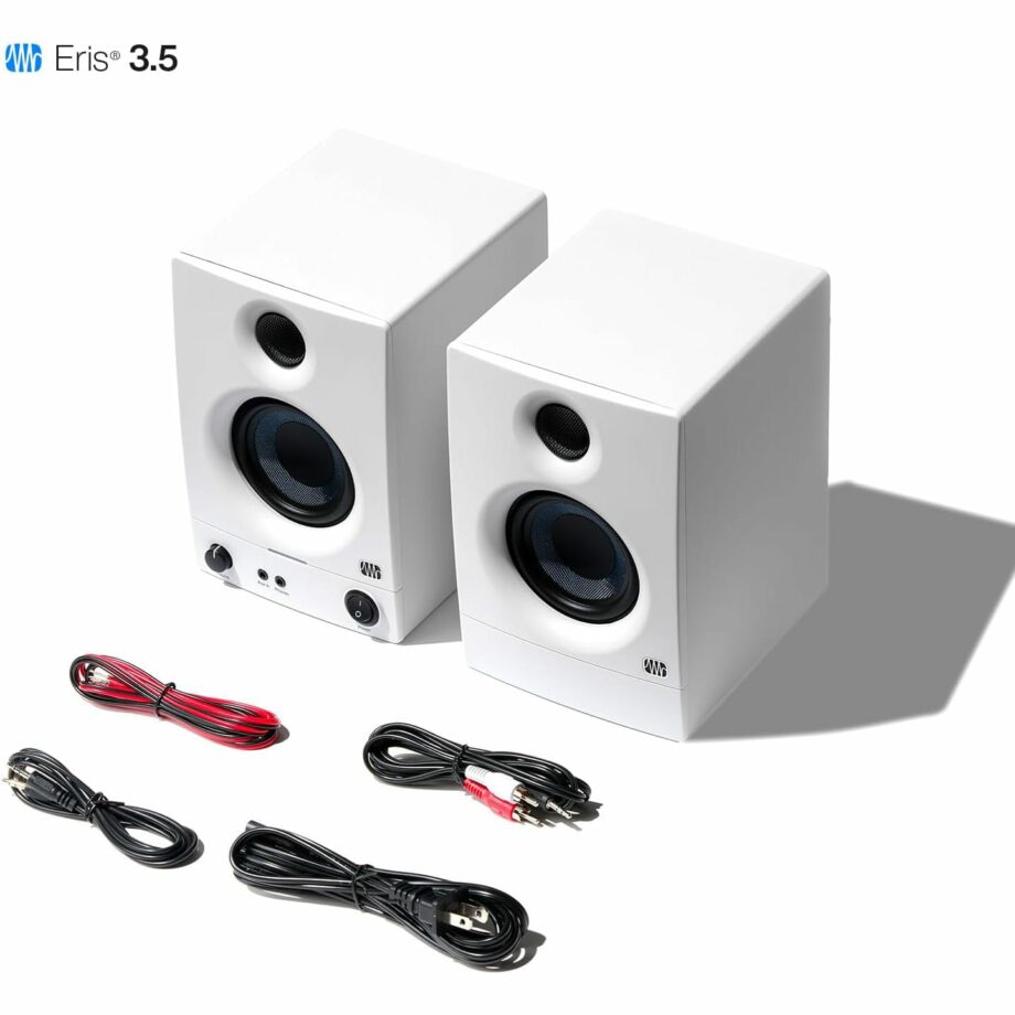 PreSonus Eris 3.5 Gen 2 2024 Studio Powered Active Monitor Speakers - White (Pre-Order)