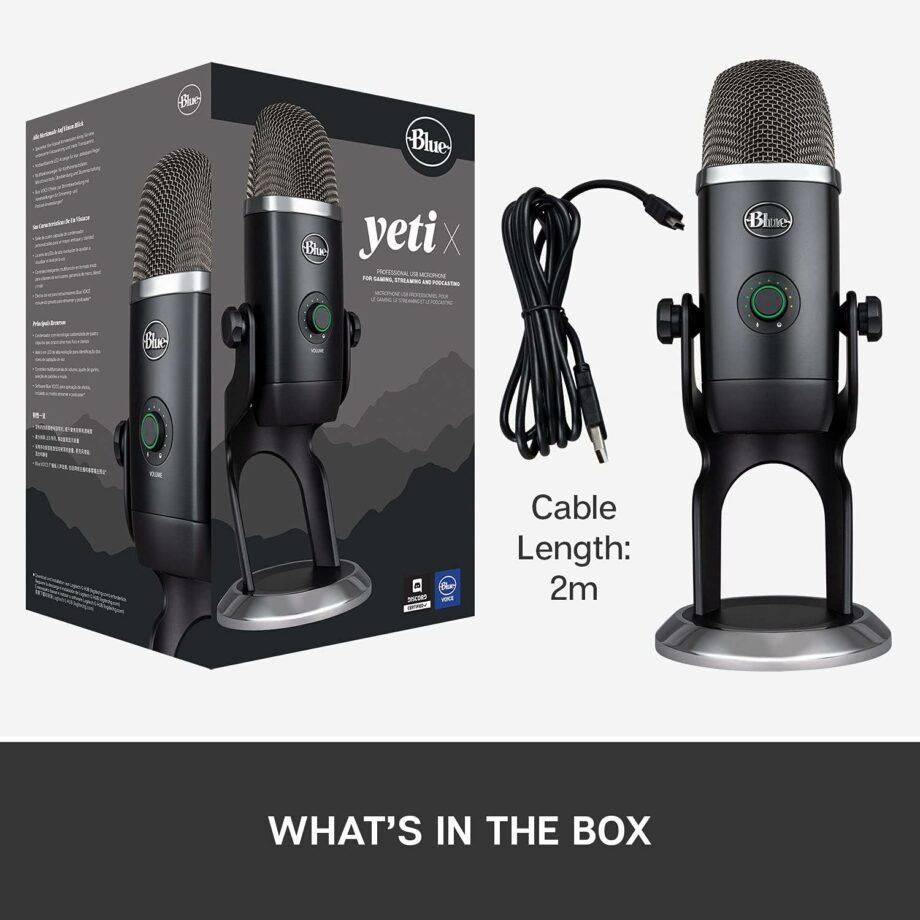 Logitech for Creators Blue Yeti X USB Microphone - Dark Grey