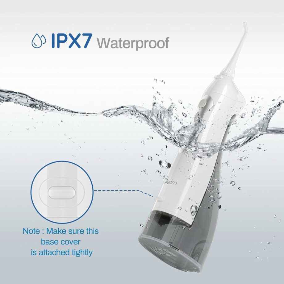 Mornwell Portable 3 Modes 4 Jet Tips IPX7 Waterproof Water Flosser - White