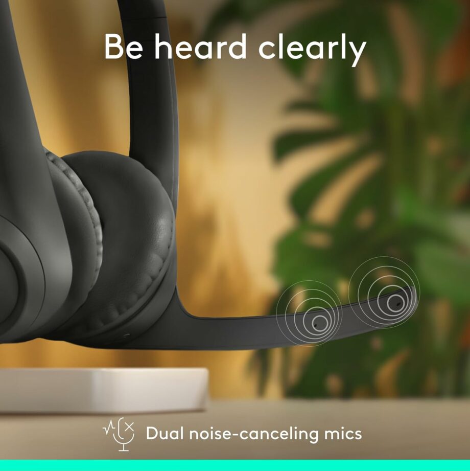 Logitech Zone 300 Wireless Bluetooth Headset with Noise-Canceling Microphone - Graphite