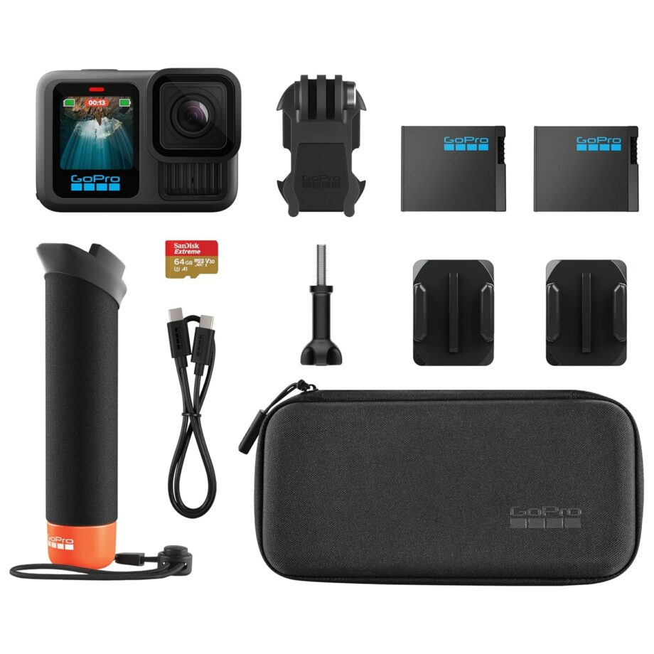 GoPro HERO 13 Black Waterproof Action Camera - Accessories Special Bundle (Pre-order)