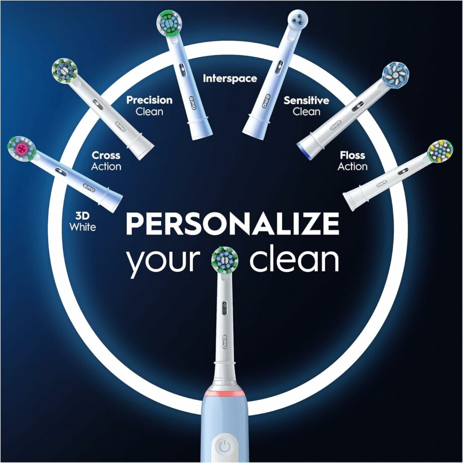 Oral-B Pro Series 3 Electric Toothbrush with Cross Action Brush Head and 3 Modes - Blue