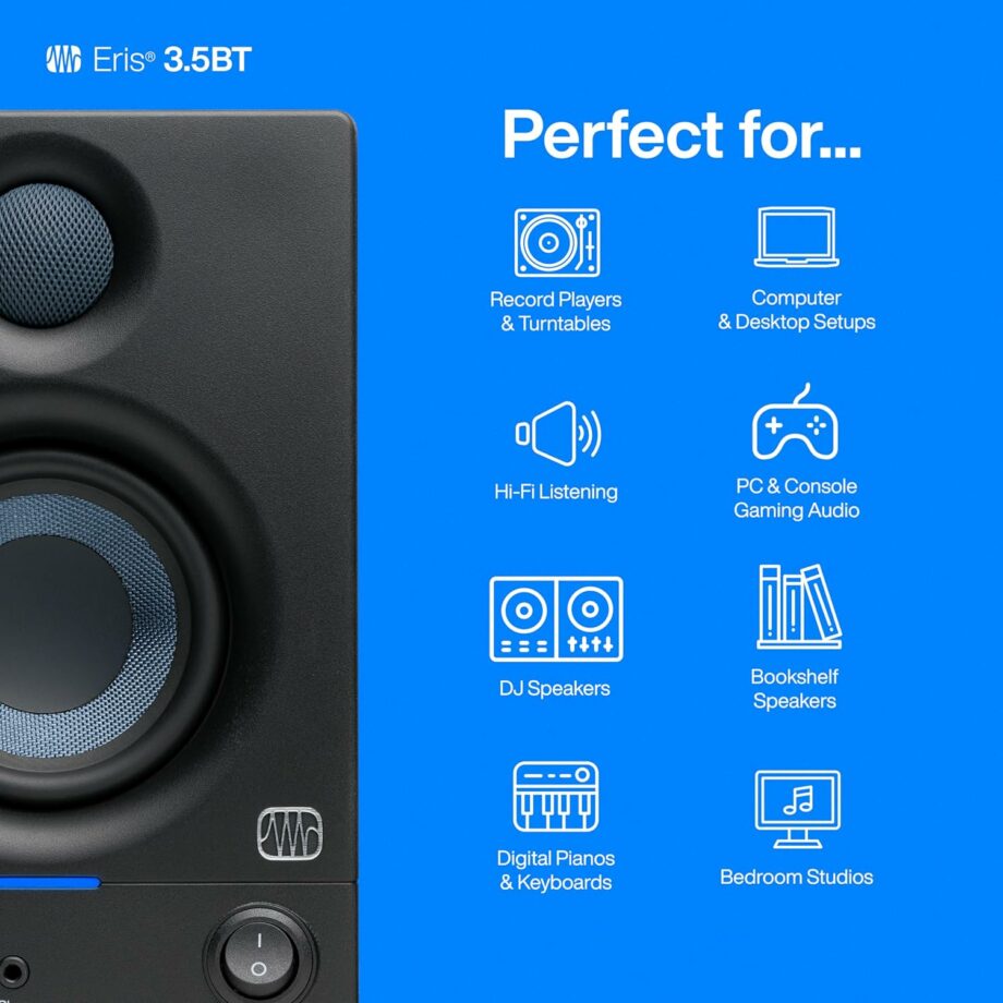 PreSonus Eris 3.5BT Gen 2 2024 Studio Powered Active Monitor Speakers (Pre-Order)